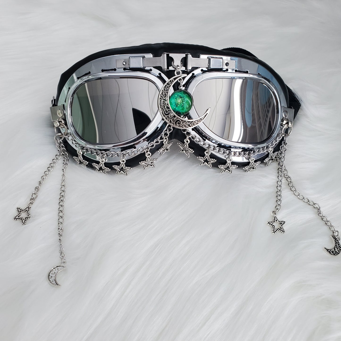 Rave Streampunk Burning Man Festival Costume Cyber EDM Masquerade Party Goggles