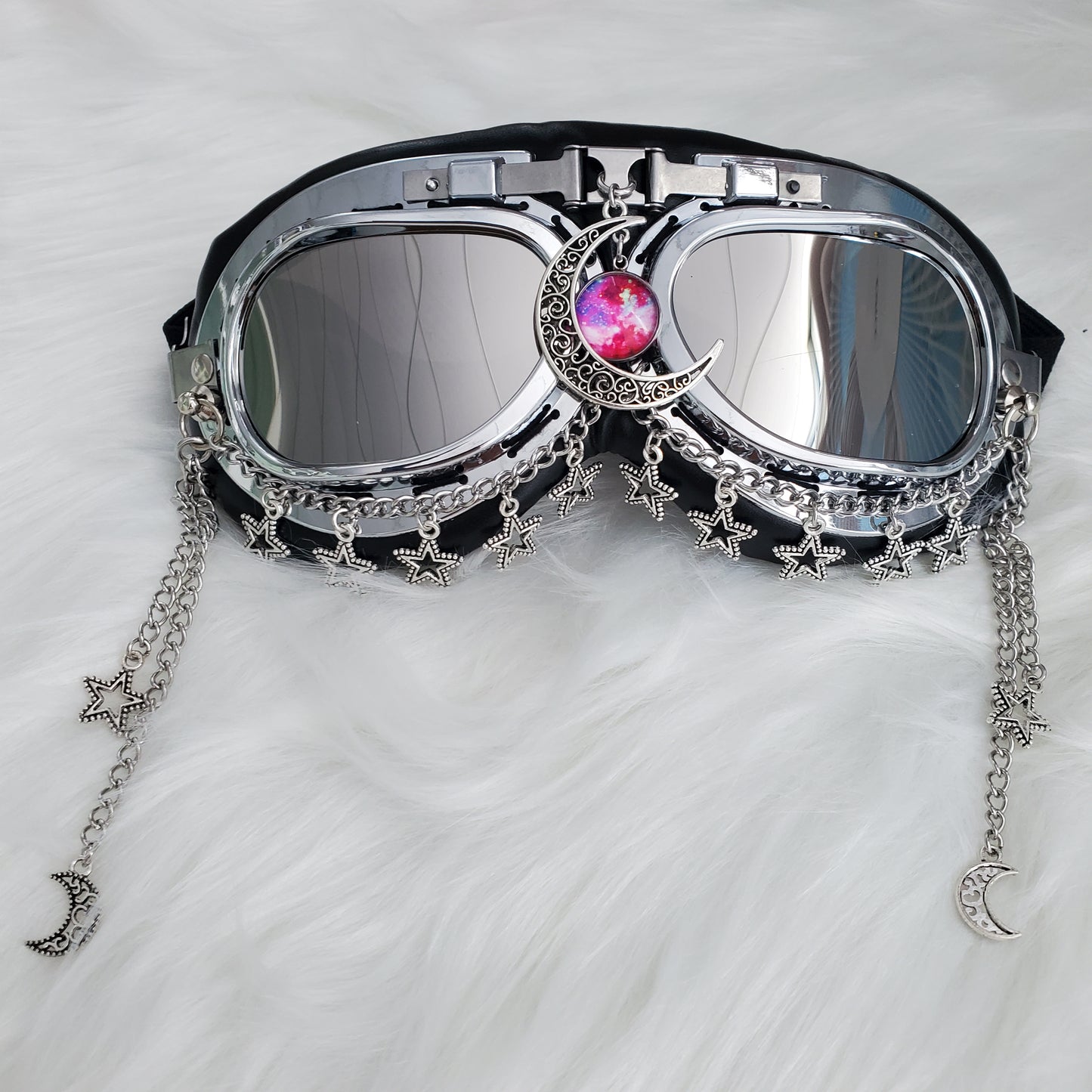 Rave Streampunk-Brille, Burning Man-Brille, Festival-Brille, Kostüm-Brille, Cyber EDM EDC Maskerade-Party-Brille