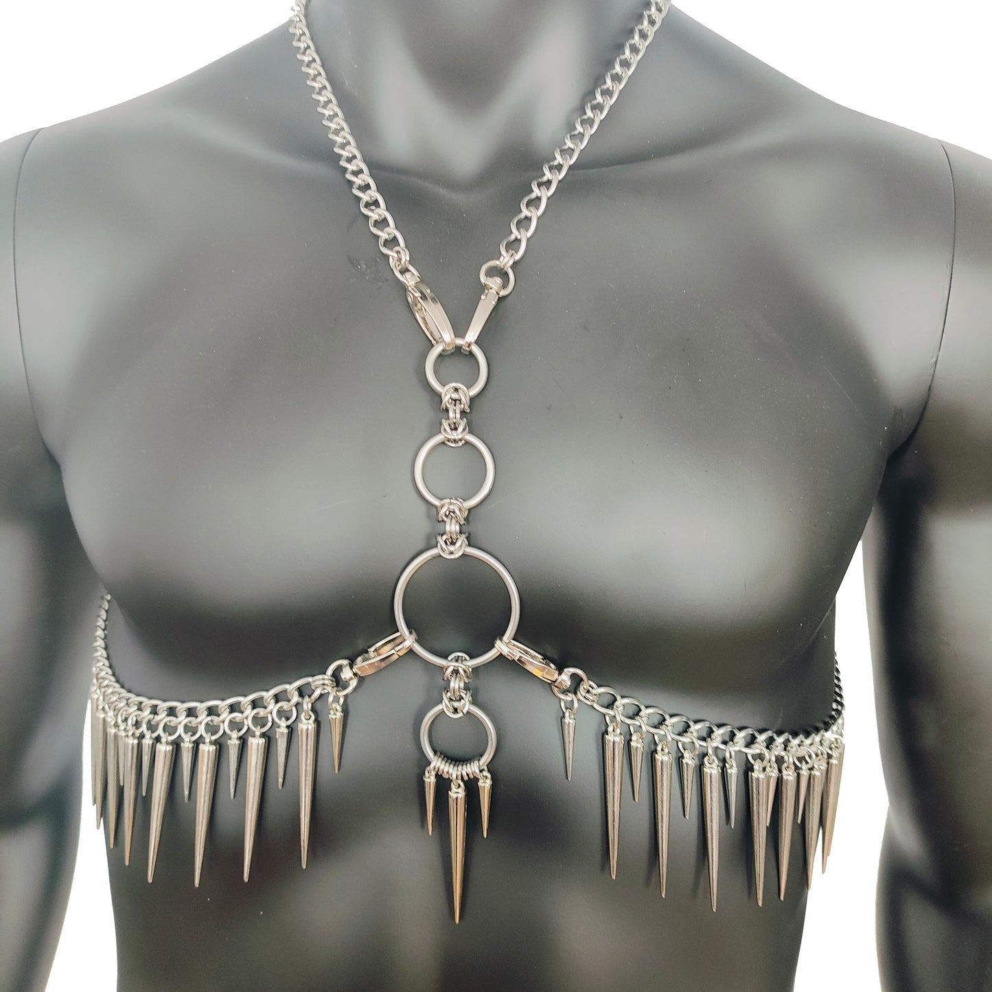 Man Body Chain Harness,Metal Chain Harness,Punk Chest Harness