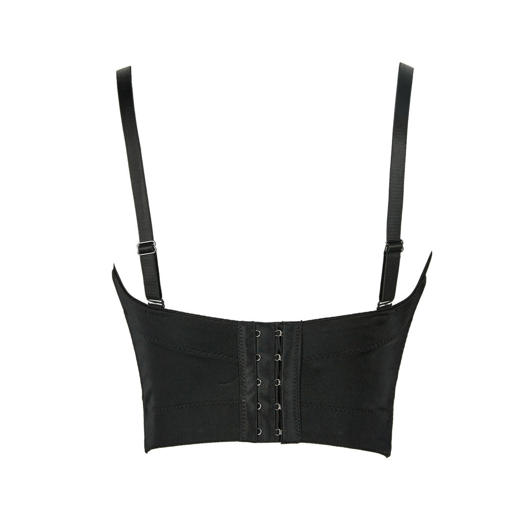 Burning Man Rave Festival Rhinestones Embellished Bustier Corset Top Bra Party Clothing 36069