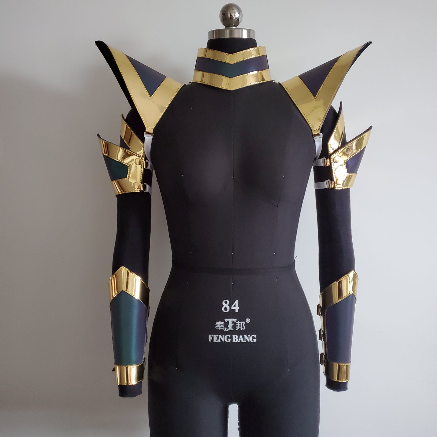 Burning Man Holographic Women Gold Edge Reflective Armor,Rave Carnival Festival Costumes Armor Outfits