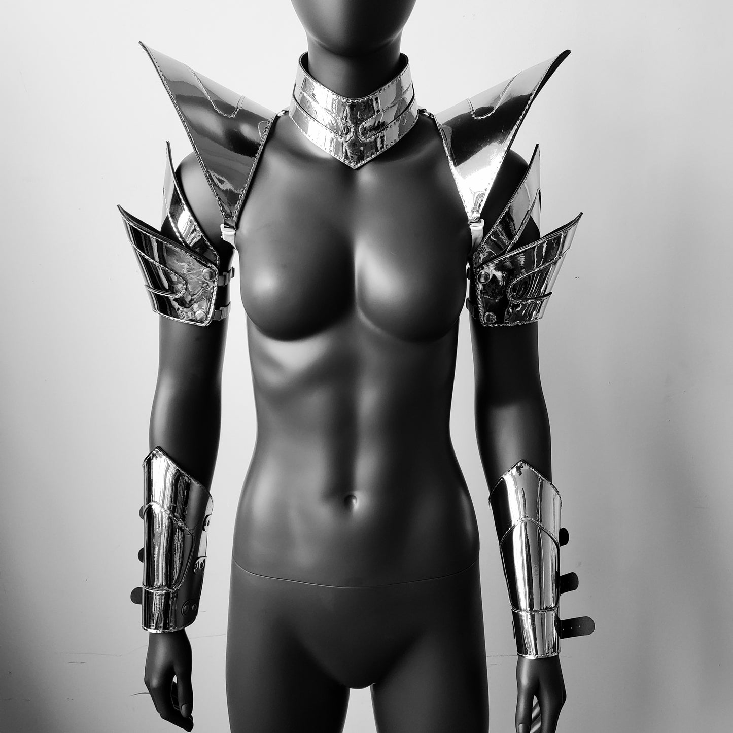 Burning Man Holographic Women Silver Armor,Rave Carnival Festival Costumes Armor Outfits