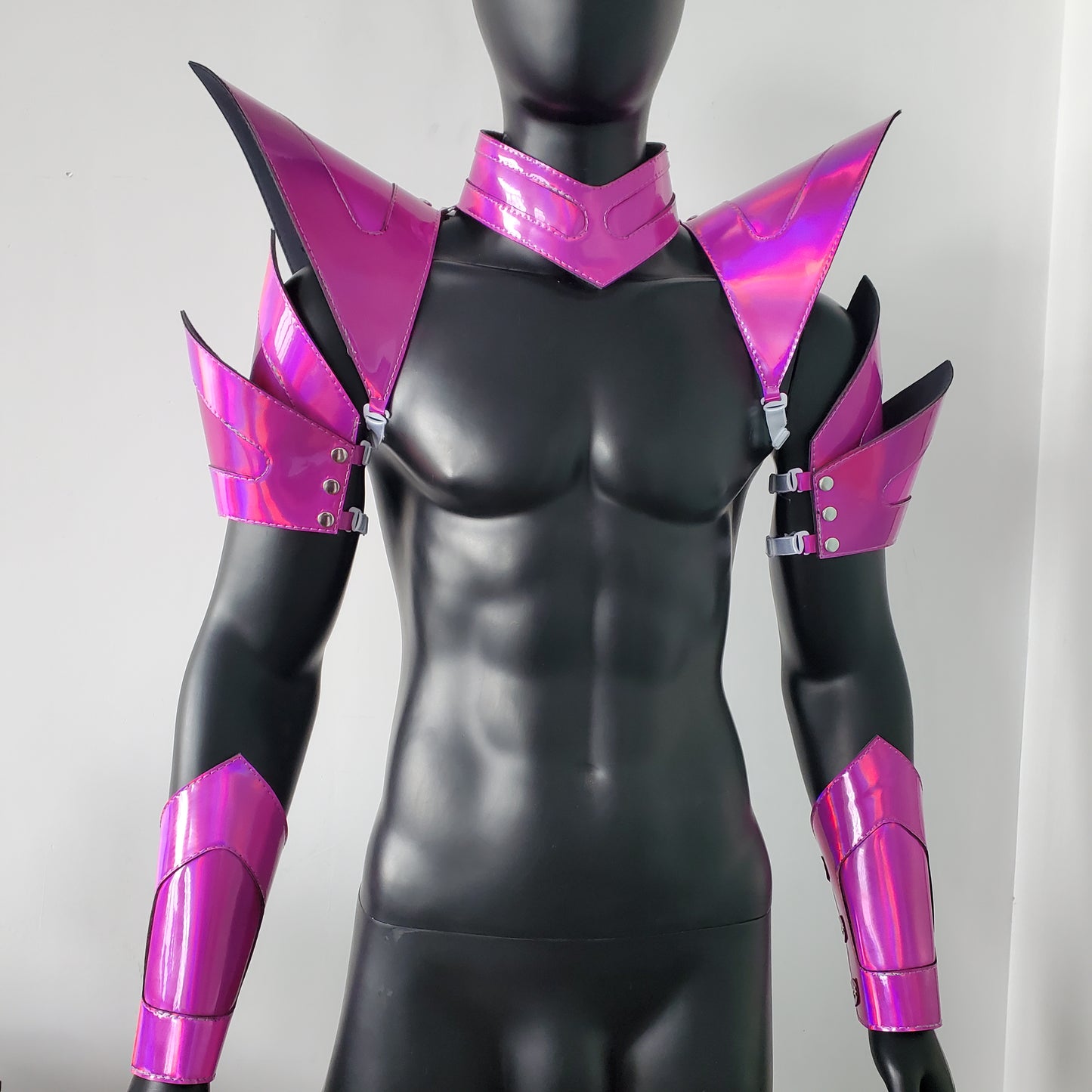 Burning Man Holographic Laser Rosered Armor,Rave Carnival Festival Costumes Armor Outfits