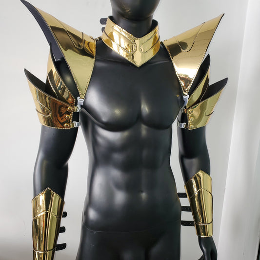 Burning Man Holographic Gold Armor,Rave Carnival Festival Costumes Armor Outfits