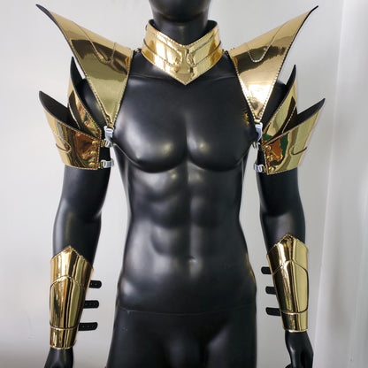 Burning Man Holographic Gold Armor,Rave Carnival Festival Costumes Armor Outfits