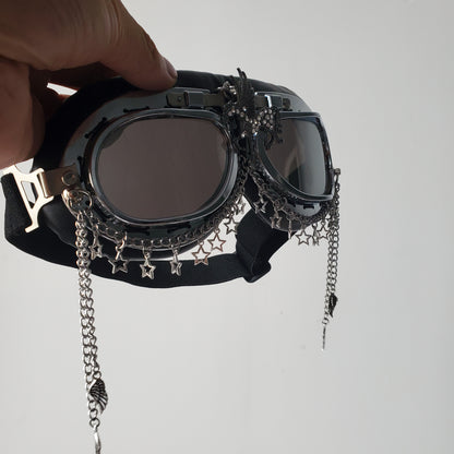 Lunettes Rave Streampunk, lunettes Burning Man, lunettes de festival, lunettes de costume de licorne, lunettes de mascarade Cyber ​​Goth 