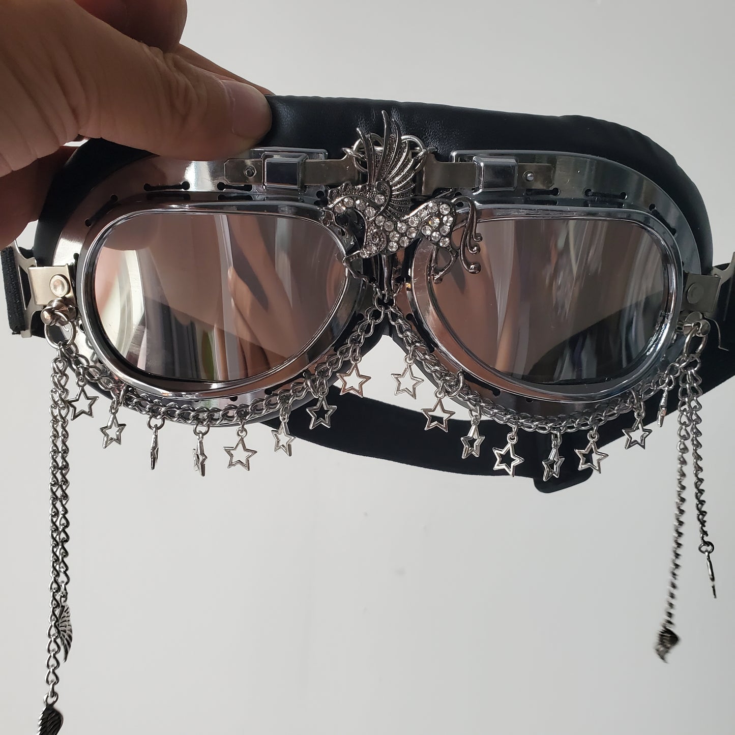 Lunettes Rave Streampunk, lunettes Burning Man, lunettes de festival, lunettes de costume de licorne, lunettes de mascarade Cyber ​​Goth 