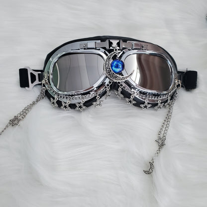 Rave Streampunk Burning Man Festival Costume Cyber EDM EDC Masquerade Party Goggles