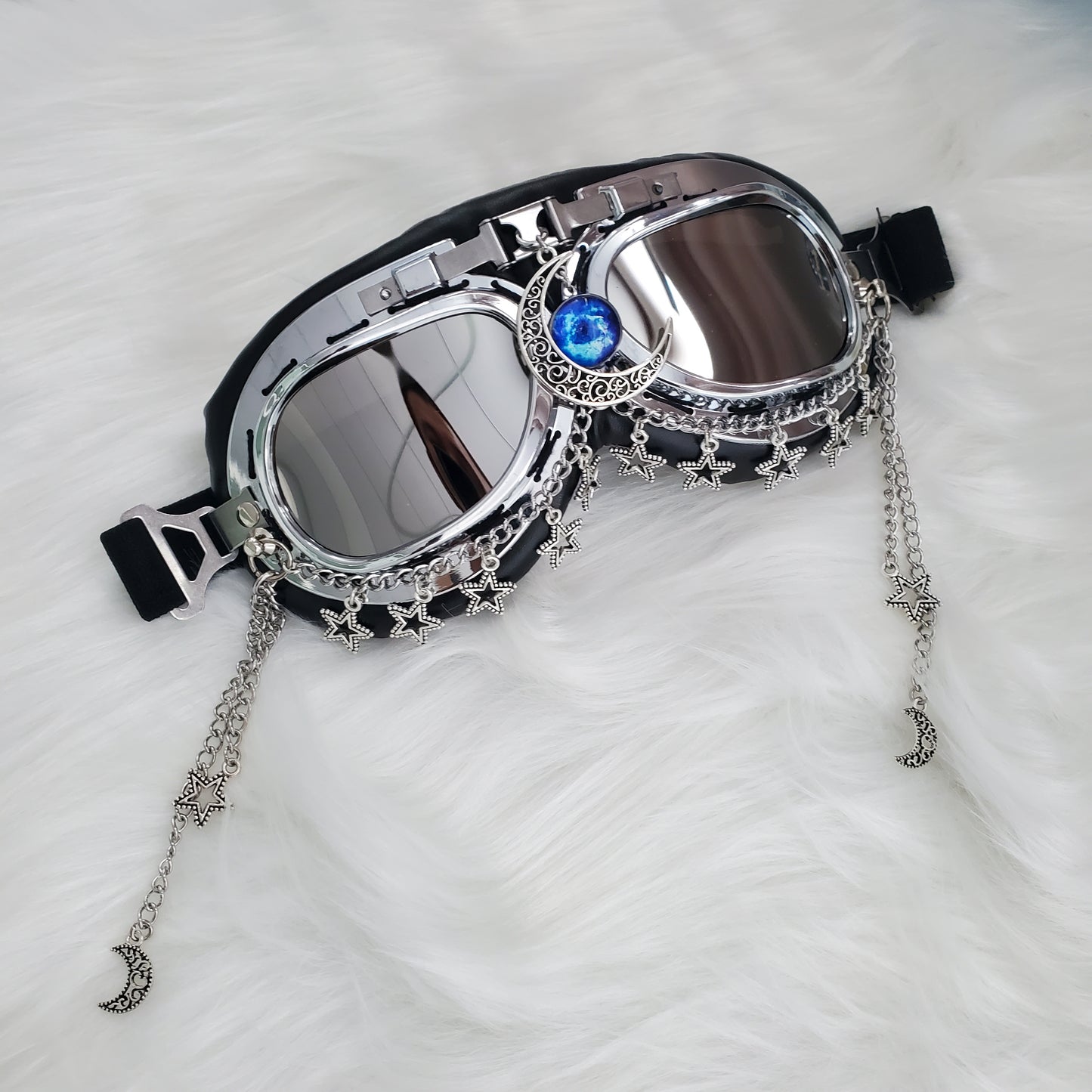 Rave Streampunk Burning Man Festival Costume Cyber EDM EDC Masquerade Party Goggles