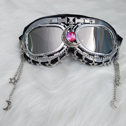 Rave Streampunk Burning Man Festival Costume Cyber Masquerade Party Goggles