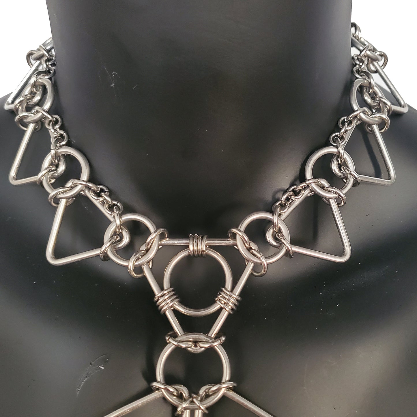 Rave Man Body Stainless Steel Chain Harness,Bold Industrial Rave Festival Fashion Chain Harness,Punk Chest Harness