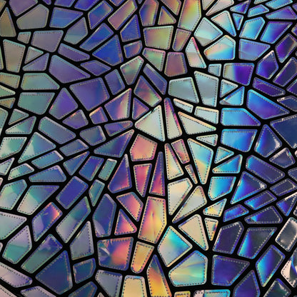 Holographic Full Polyester Velvet Sequin Fabric, Laser Sequin Embroidery Fabric, Laser Embroidery Fabric No.2