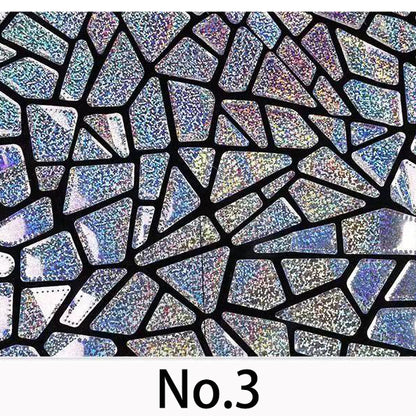 Holographic Full Polyester Velvet Sequin Fabric, Laser Sequin Embroidery Fabric, Laser Embroidery Fabric No.3