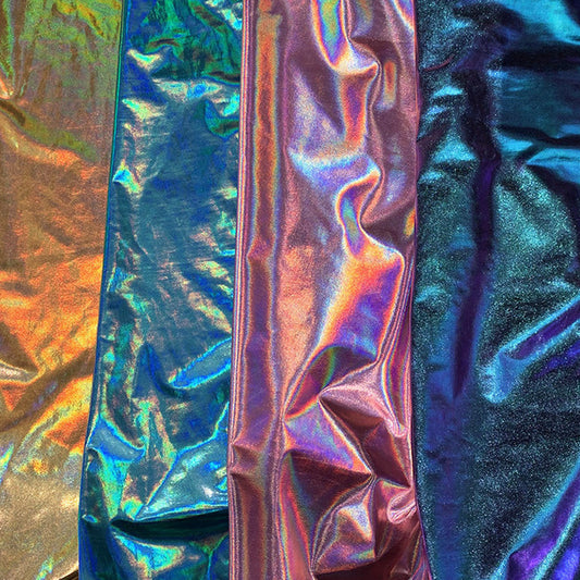 4-Way Stretch Holographic Symphony Fabric/ Symphony Reflection Laser Fabric /Hologram Holographic Fabric Sold by Half Yard