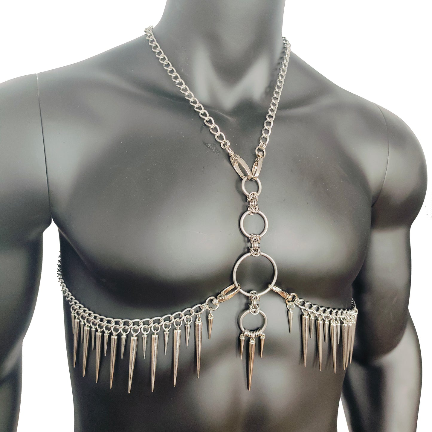 Man Body Chain Harness,Metal Chain Harness,Punk Chest Harness