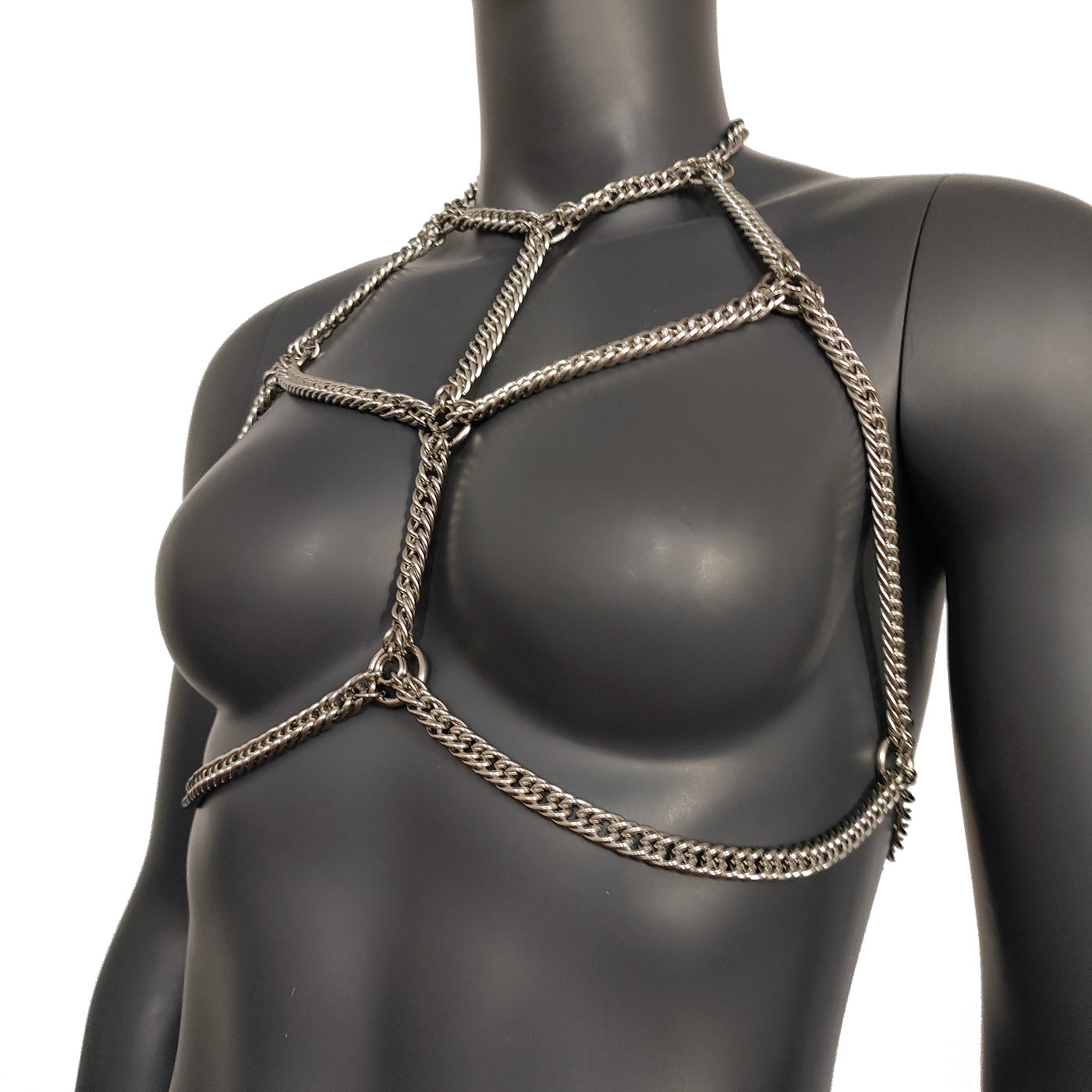 Burning Man Vertebrae Bodychain Harness,Chainmail Bodychain Harness,Stainless Steel Harness Bodychain