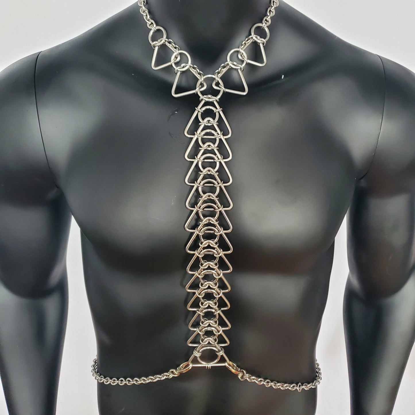 Burning Man Body Stainless Steel Chain Harness,Bold Industrial Rave Festival Fashion Chain Harness,Punk Chest Harness
