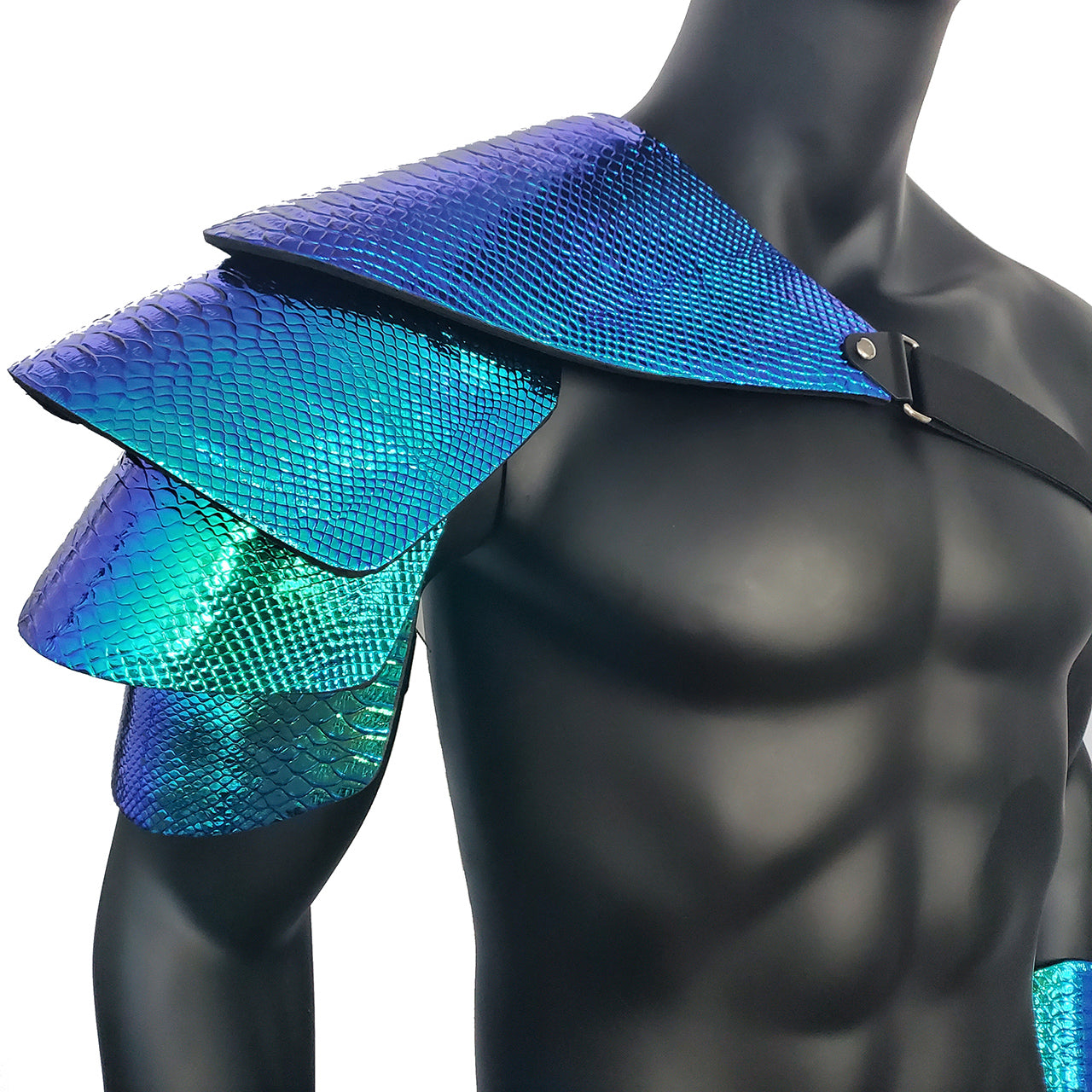 Burning Man Holographic Laserrüstung, Rave Man es Armor Karnevalsoutfits, Mittelalter Cosplay Rüstung, Pauldron Rüstung, Rave Zahnspangen, Festival Wear