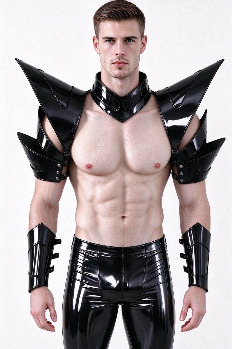 Burning Man Holographic Black Armor,Rave Carnival Festival Costumes Armor Outfits