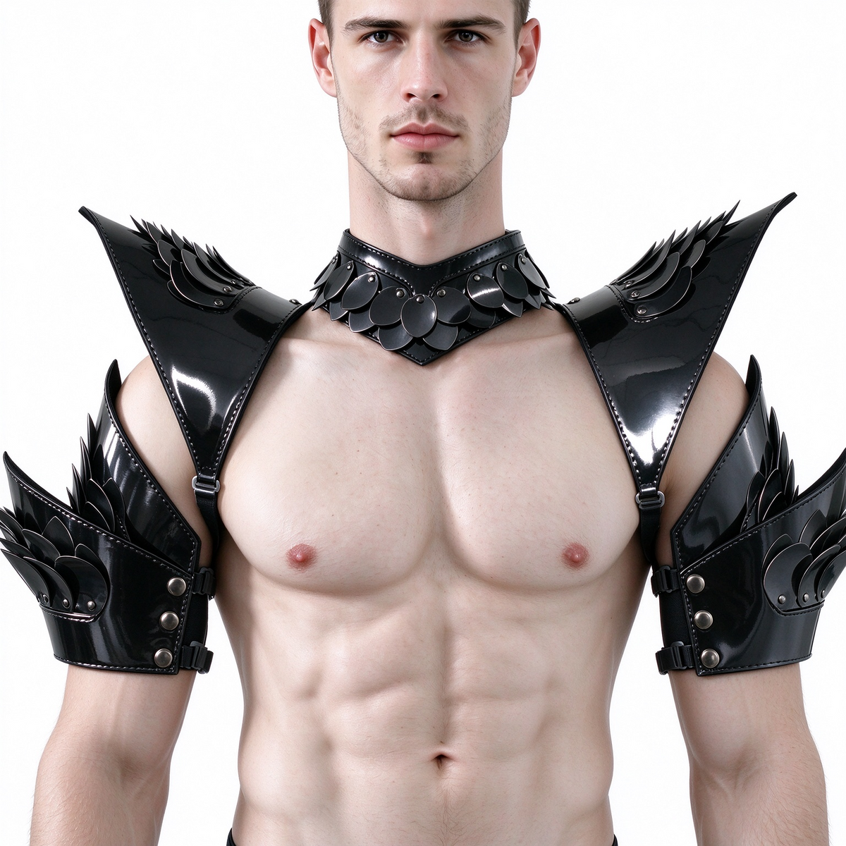 Burning Man Holographic Rave Laser Blue Dragon Scale Rüstung, Rave EDM Festival Outfit Wear
