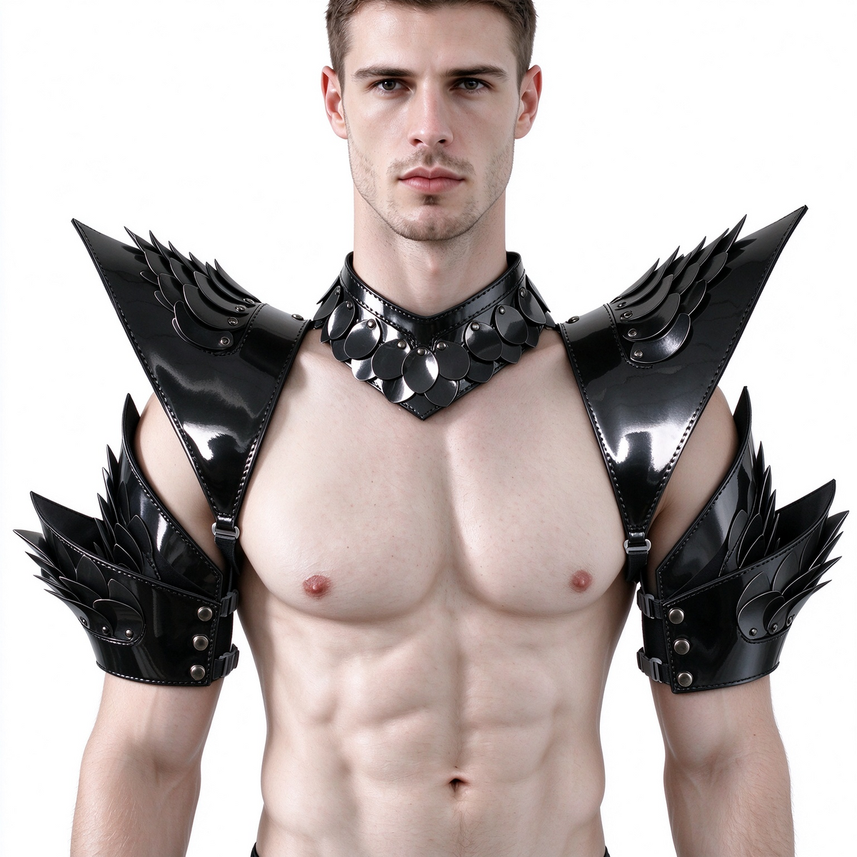 Burning Man Holographic Rave Laser Blue Dragon Scale Rüstung, Rave EDM Festival Outfit Wear