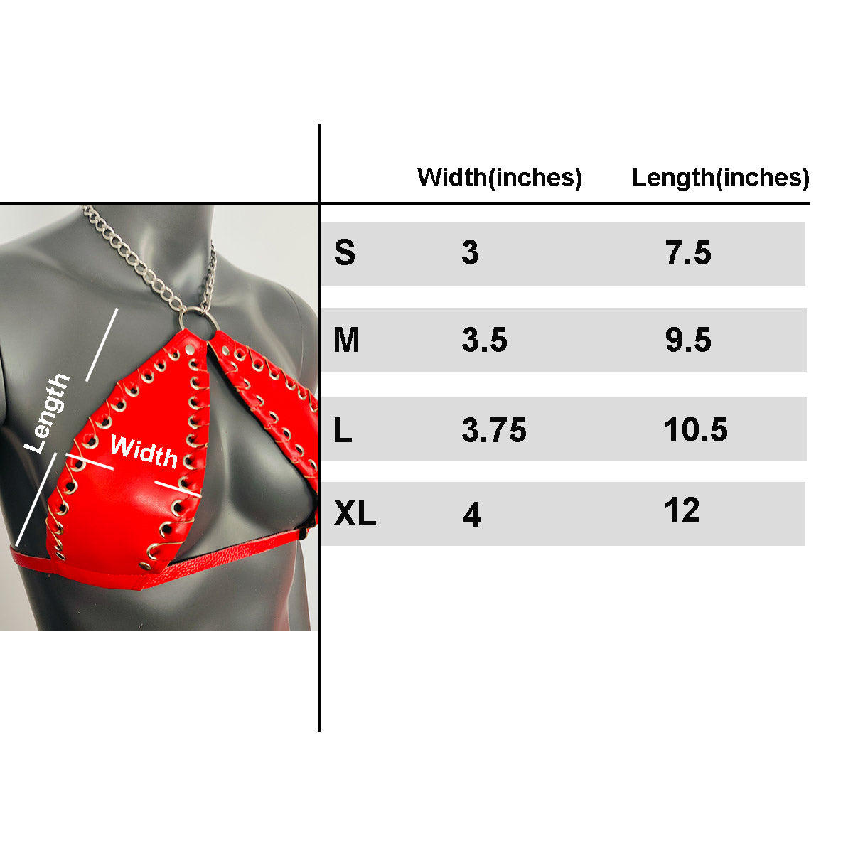 Gothic White Skull Print Red Vinyl Vampira Cross Top Bra